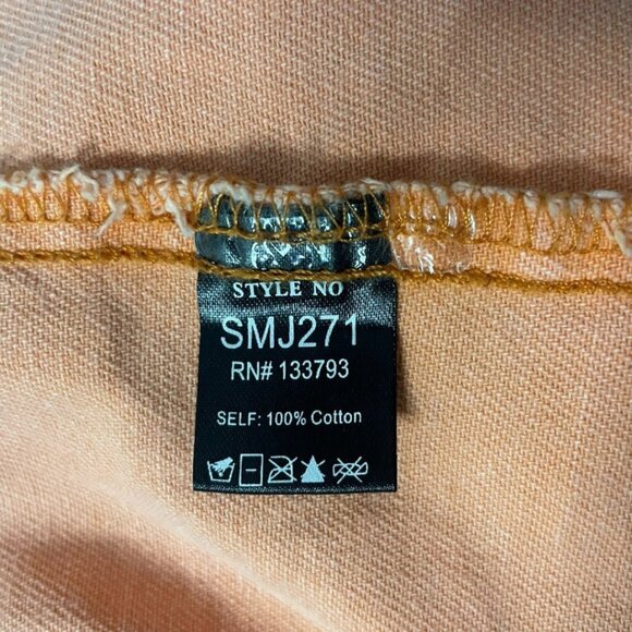 POL Patchwork Crochet Sleeve Denim Shacket | Bohemian Frayed Oversized Jacket M - Picture 9 of 13